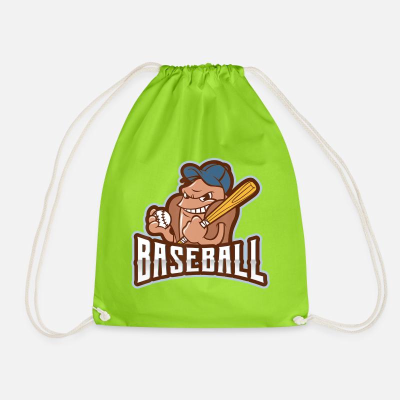 Rogue Batter Baseball-Maskottchen - Turnbeutel - Neongrün
