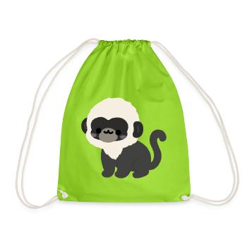 Douc Langur Affe - Turnbeutel - Neongrün - Vorne