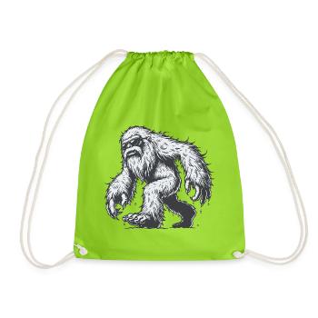 Yeti - Drawstring Bag - neon green - Front