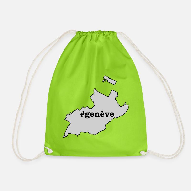 GE Genève / Genf - Turnbeutel - Neongrün