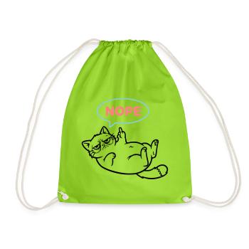 Chat Nope Bulle de Dialogue Colorée - Sac de sport léger - vert néon - Devant