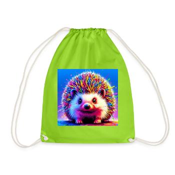 Igel - Turnbeutel - Neongrün - Vorne