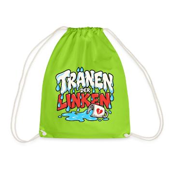 Tränen der Linken Linke Tränen - Turnbeutel - Neongrün - Vorne