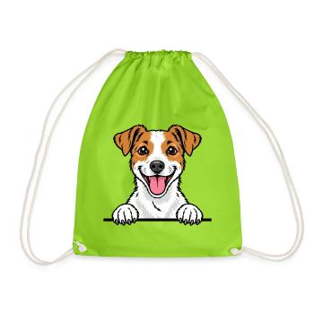 Jacky Terrier - Turnbeutel - Neongrün - Vorne