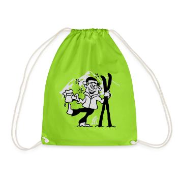 Apres-ski - Drawstring Bag - neon green - Front