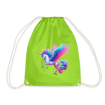 Licorne (02) - Sac de sport léger - vert néon - Devant