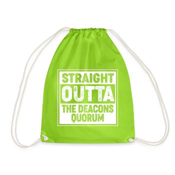 Mormons - Drawstring Bag - neon green - Front