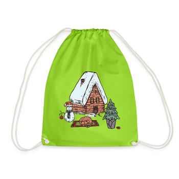  Cozy Time - Turnbeutel - Neongrün - Vorne