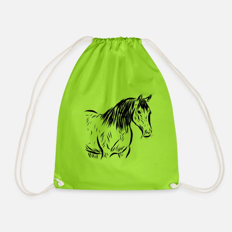 Cheval - Sac de sport léger - vert néon