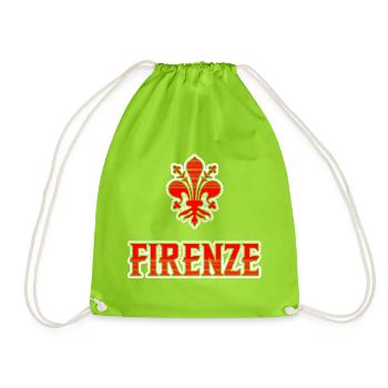 T-shirt souvenir Florence Italie, idée cadeau - Sac de sport léger - vert néon - Devant