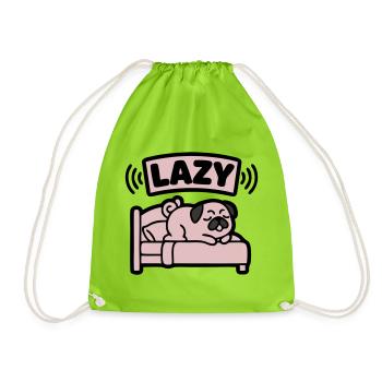 Lit de chien carlin paresseux introverti - Sac de sport léger - vert néon - Devant