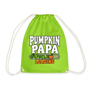 Kürbis Papa Loading - Turnbeutel - Neongrün - Vorne