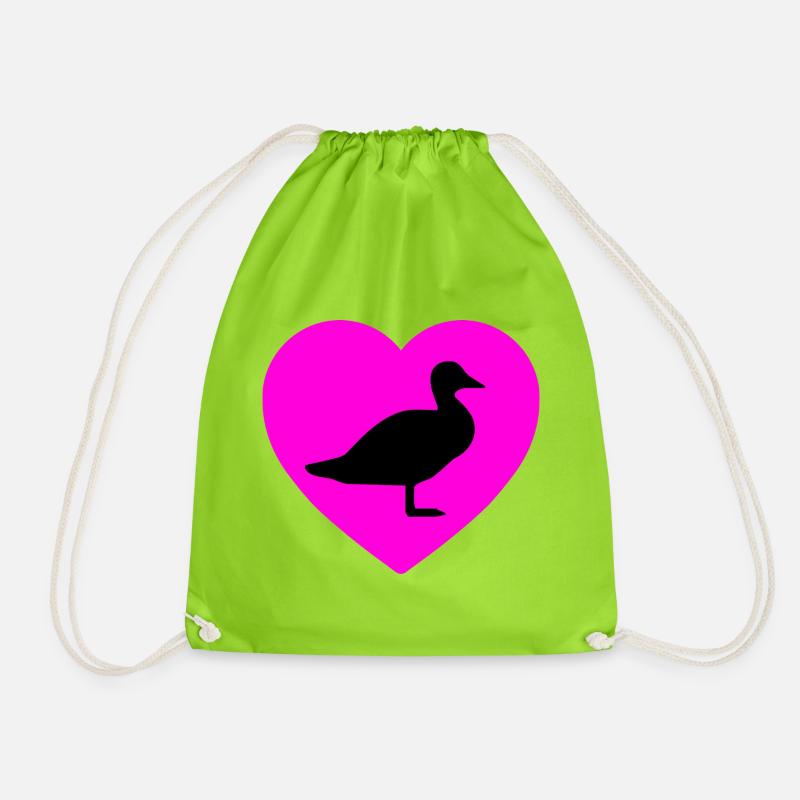 Ente - Turnbeutel - Neongrün
