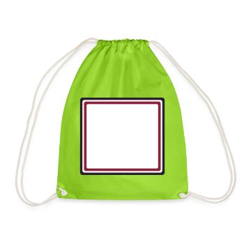 Empty Frame Frame - Add Your Own Text Design - Drawstring Bag - neon green - Front