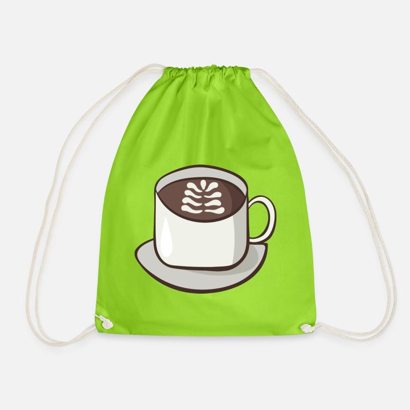 Cappuccino - Turnbeutel - Neongrün