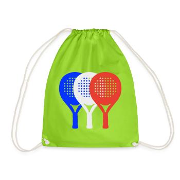 Padel-Frankreich2 - Turnbeutel - Neongrün - Vorne