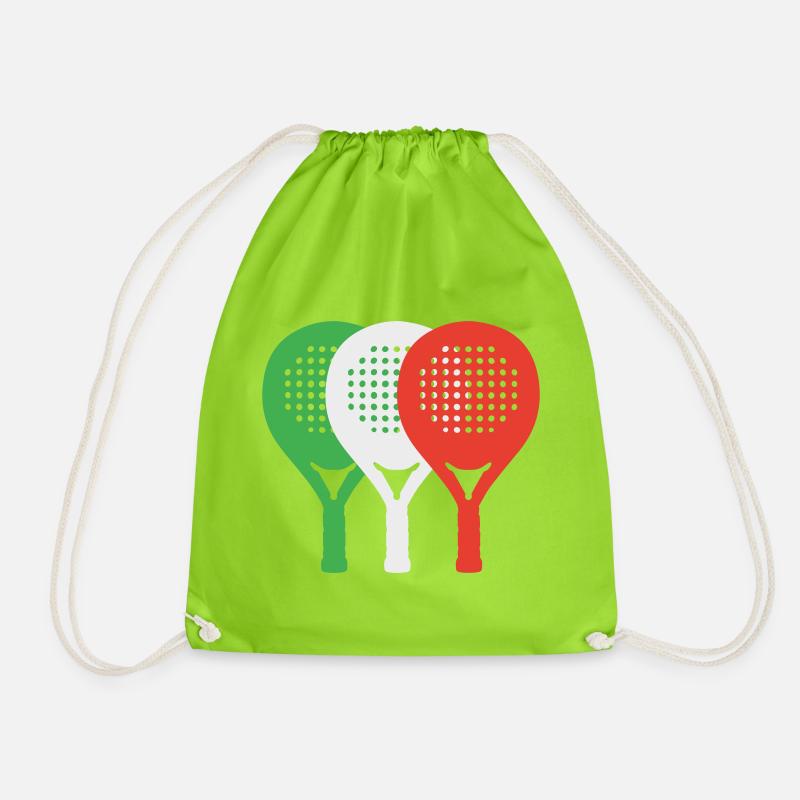 padel-italia2 - Drawstring Bag - neon green