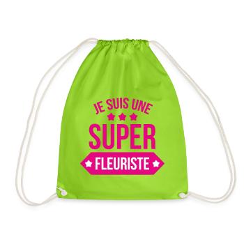 Je suis une super fleuriste humour femme - Sac de sport léger - vert néon - Devant
