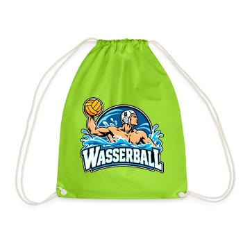 Wassersportheld Wasserball - Turnbeutel - Neongrün - Vorne