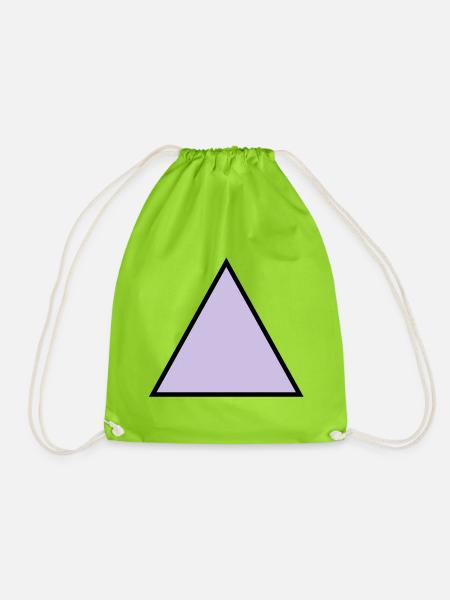 hipster triangle triangle shape - Drawstring Bag - neon green