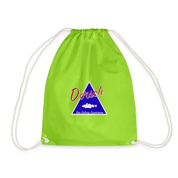 Dorsch Sea Fishing Experience Hoodie I Angeln Meer - Turnbeutel - Neongrün - Vorne