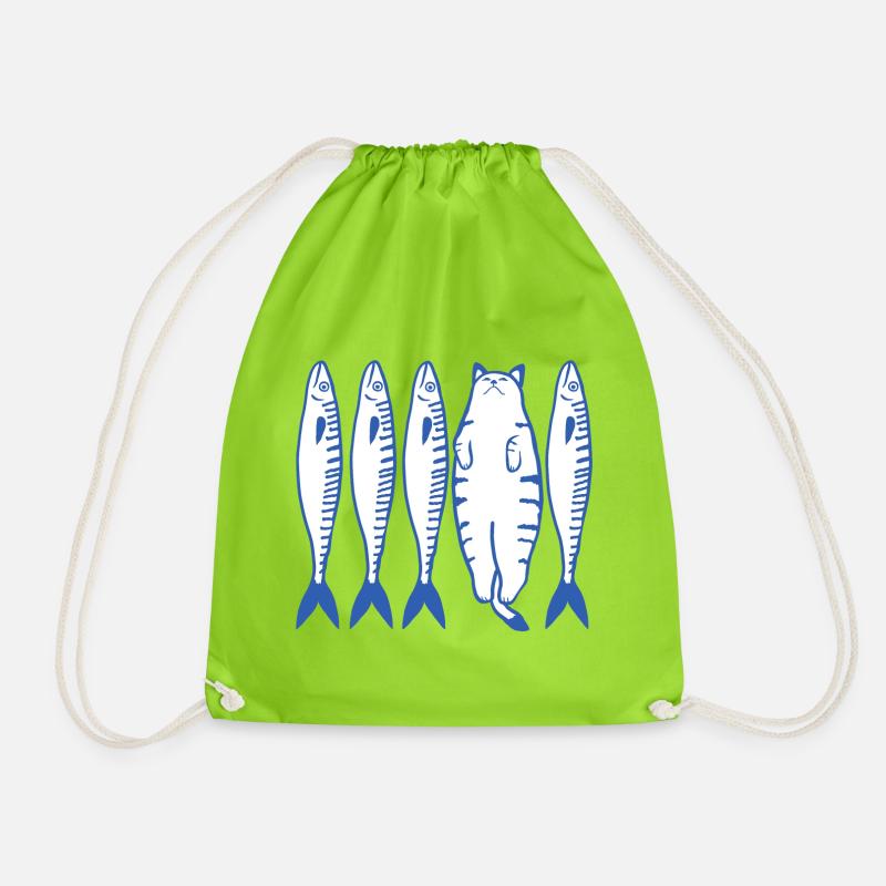 chat blanc et companie - Sac de sport léger - vert néon