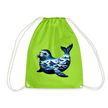 Phoque - Sac de sport léger - vert néon - Devant