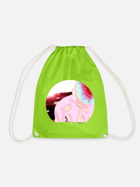Regenbogen - Turnbeutel - Neongrün