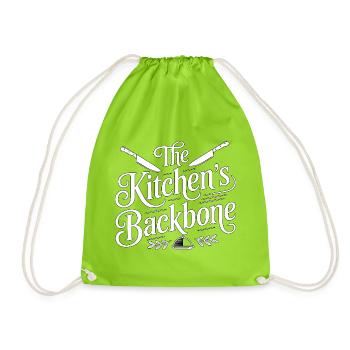 Sous Chef The Kitchen's Backbone Kitchen Staff - Turnbeutel - Neongrün - Vorne