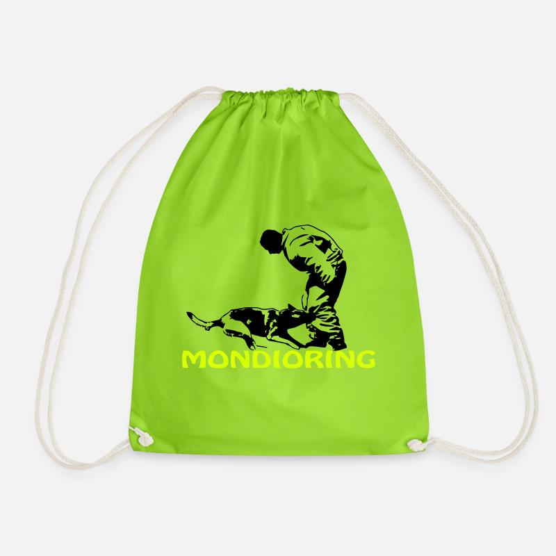 Mondioring, bicolor - Drawstring Bag - neon green