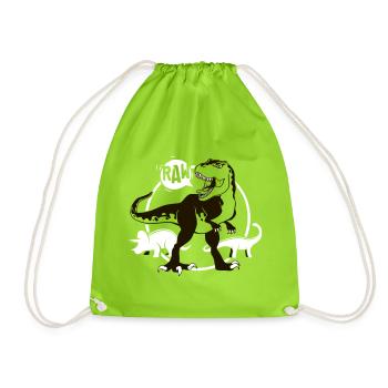 Tyrannosaurus Rex T-Shirt - Turnbeutel - Neongrün - Vorne