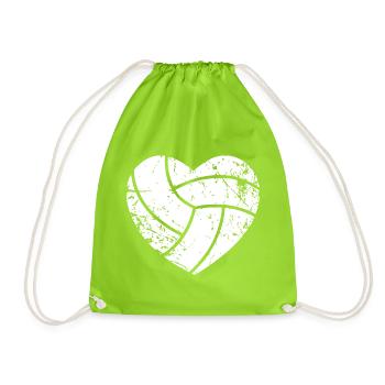 Volleyball - Turnbeutel - Neongrün - Vorne