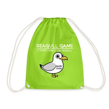 Jeu Seagull Ne regardez pas la mouette drôle - Sac de sport léger - vert néon - Devant
