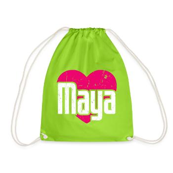 J’aime Maya Cœur Rose J’aime Maya - Sac de sport léger - vert néon - Devant