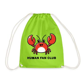AI Human Fan Club - Drawstring Bag - neon green - Front