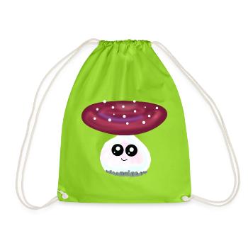 Champignons Champignons Kawaii - Sac de sport léger - vert néon - Devant
