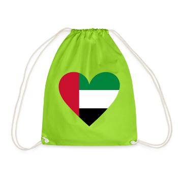 UAE Heart - Turnbeutel - Neongrün - Vorne