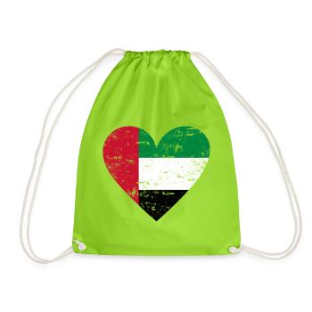 UAE Heart - Turnbeutel - Neongrün - Vorne