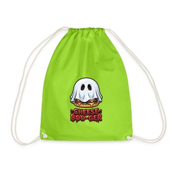 Cheese Boo-Ger Halloween - Turnbeutel - Neongrün - Vorne