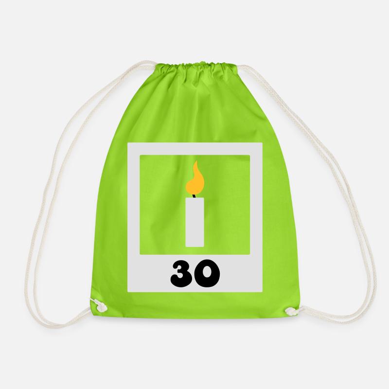 Geburtstag 30 Jahre - Turnbeutel - Neongrün