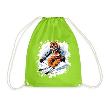 Cat Ski Skiing - Sac de sport léger - vert néon - Devant