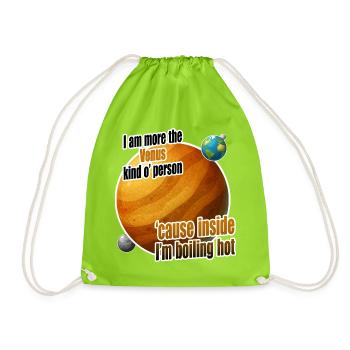 I am more the Venus kind o' person - Drawstring Bag - neon green - Front