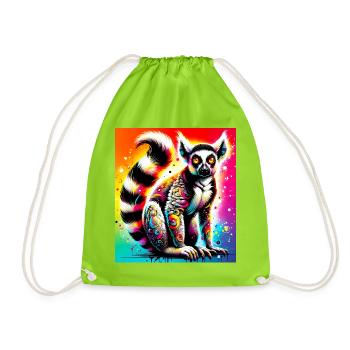 Lémurien - Sac de sport léger - vert néon - Devant