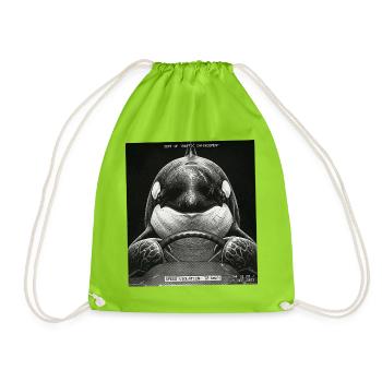 Fish Flashed - Drawstring Bag - neon green - Front