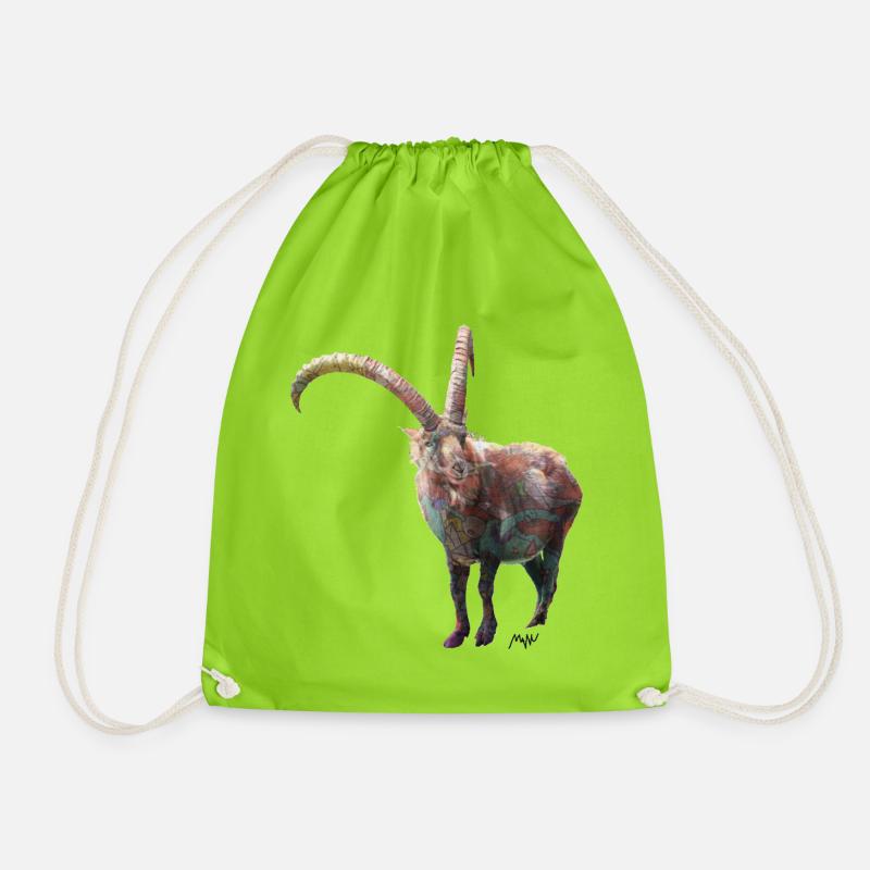 ibex - Drawstring Bag - neon green
