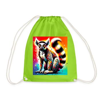 Lémurien - Sac de sport léger - vert néon - Devant