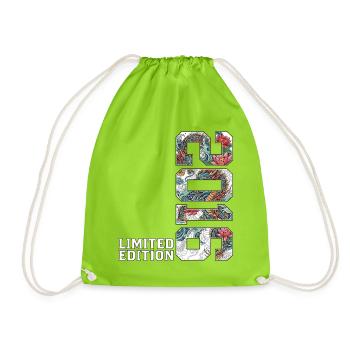 Édition limitée 2016 Dragon Tiger Tattoos - Sac de sport léger - vert néon - Devant