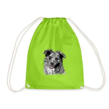 Australian Shepherd - Turnbeutel - Neongrün - Vorne