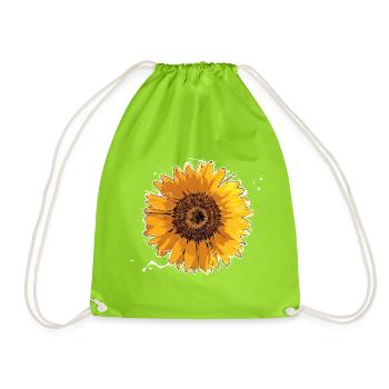 Sunflower - Drawstring Bag - neon green - Front