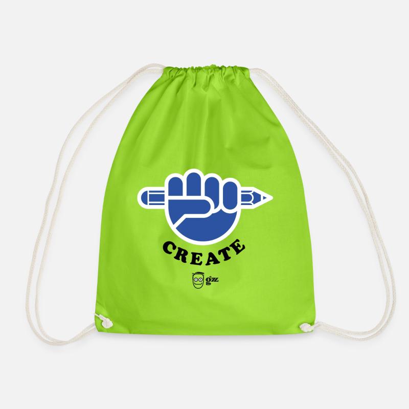 Create! - Drawstring Bag - neon green
